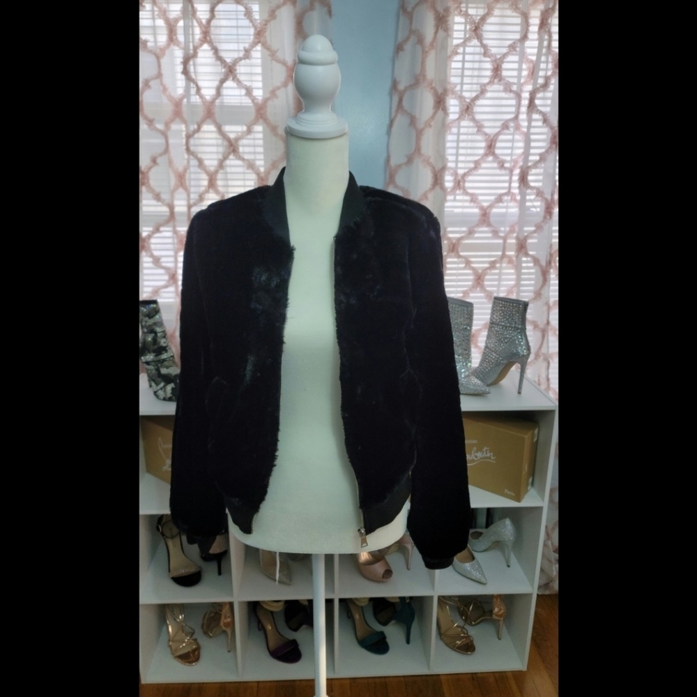 Fleece bomber jacket